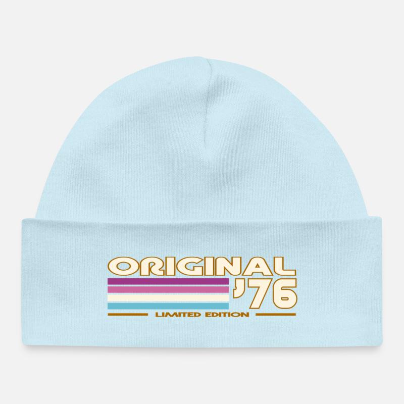 Original 76 Édition Retro - Bonnet bébé bio - bleu poudré