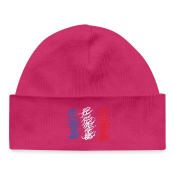 Tricolor Strasbourg Graffiti Pullover Hoodie - Baby Organic Beanie - hot pink - Front