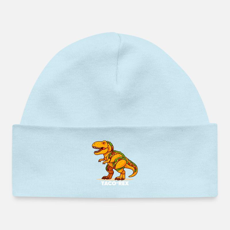 T-Rex Taco Dino - Bonnet bébé bio - bleu poudré