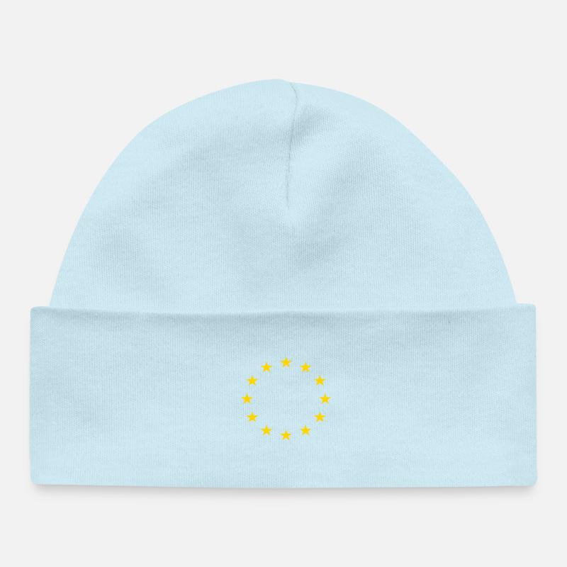 L’Union européenne Étoiles drapeau de l’UE - Bonnet bébé bio - bleu poudré