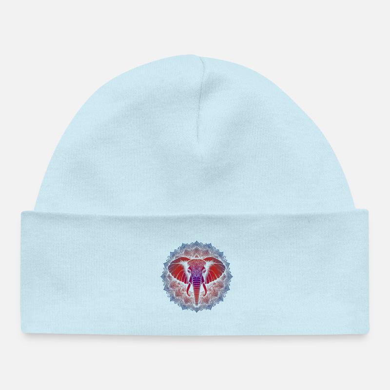 Trifecta Vertus Mandala - Bonnet bébé bio - bleu poudré