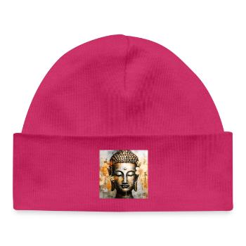 Buddha Tranquility Aesthetic Artistic - Baby Organic Beanie - hot pink - Front