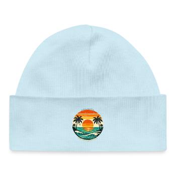 Endless Summer: Sea, Sun & Vibes - Baby Organic Beanie - powder blue - Front