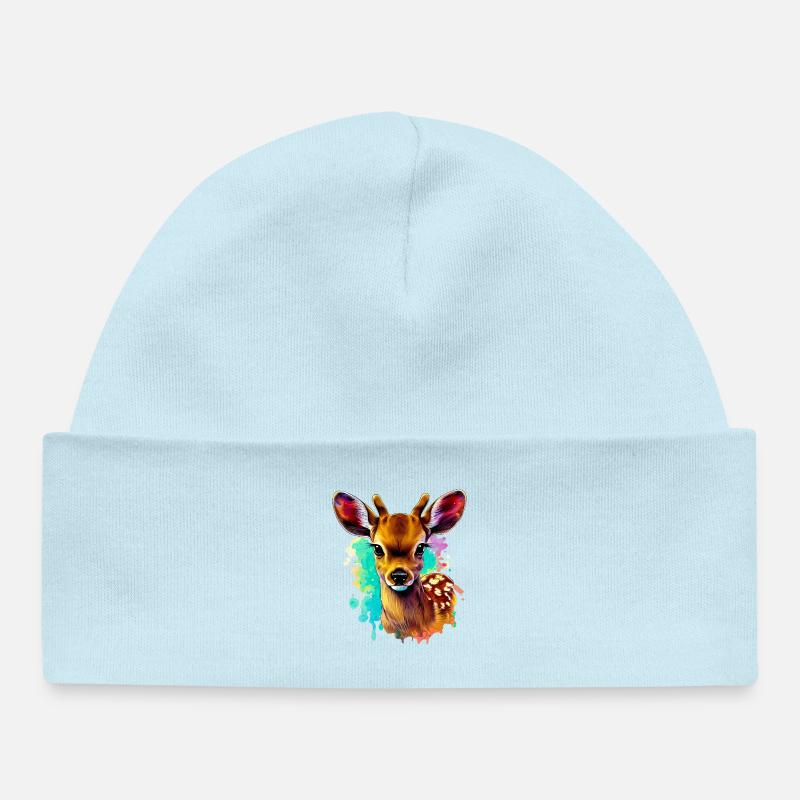 Faon - Bonnet bébé bio - bleu poudré