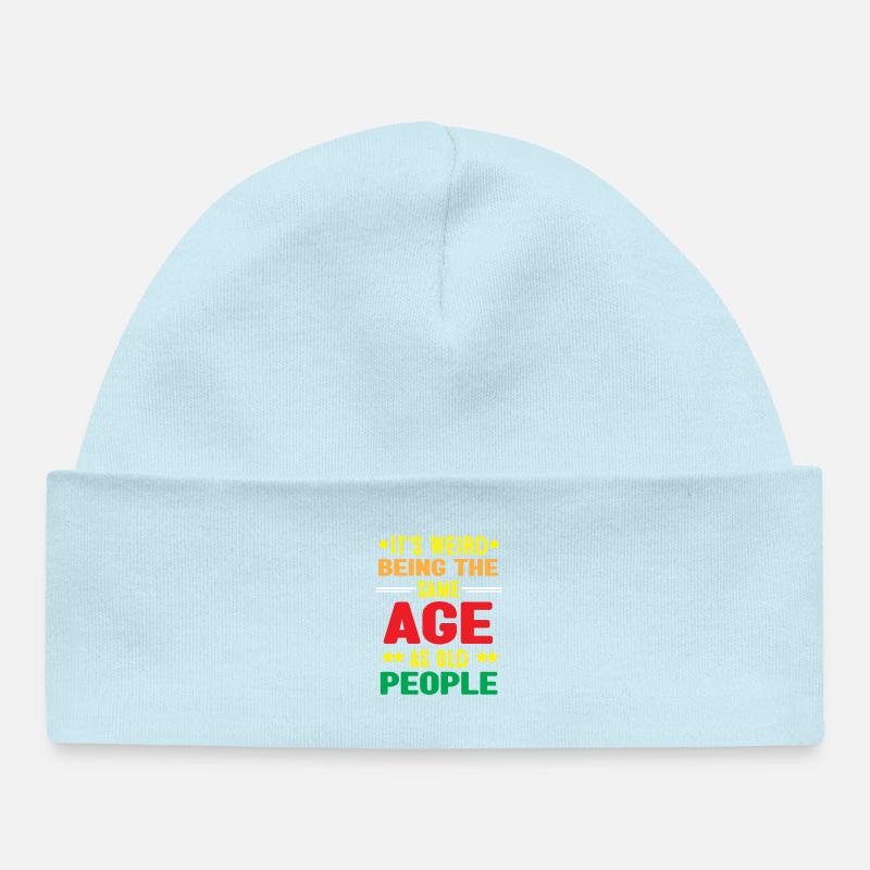 T-shirt graphique humoristique de comparaison d’âge - Bonnet bébé bio - bleu poudré