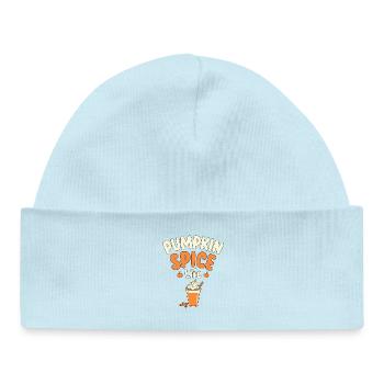 Pumpkin Spice Life Kürbis Gewürz - Baby Organic Beanie - powder blue - Front