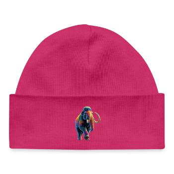 Mammouth Mammouth Laineux Âge glaciaire Mammouths Mammouth Doux - Bonnet bébé bio - hot pink - Devant