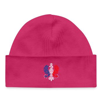 Trikolore-Adler-Emblem - Baby Organic Mütze - hot Pink - Vorne