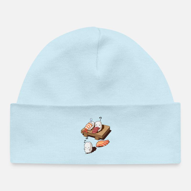 Rêver de sushi - Bonnet bébé bio - bleu poudré