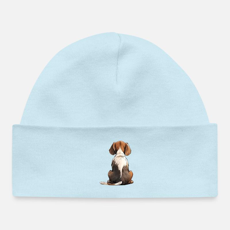 Beagle - Bonnet bébé bio - bleu poudré