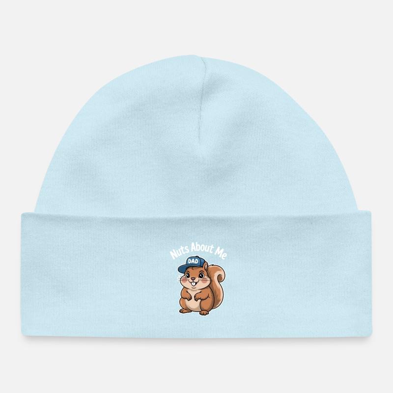 Conception de t-shirt papa écureuil mignon - Bonnet bébé bio - bleu poudré