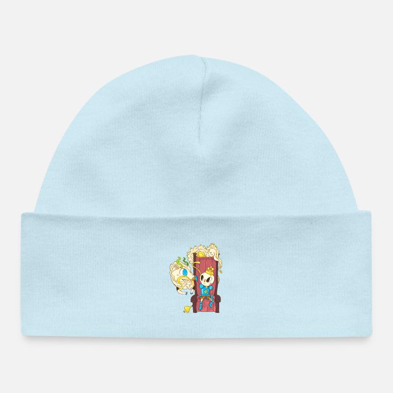 Dragon et oignon - Bonnet bébé bio - bleu poudré