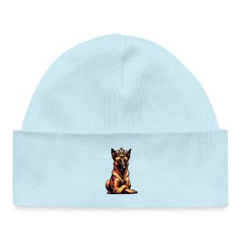 Berger Belge Malinois Propriétaire Malinois - Bonnet bébé bio - bleu poudré - Devant
