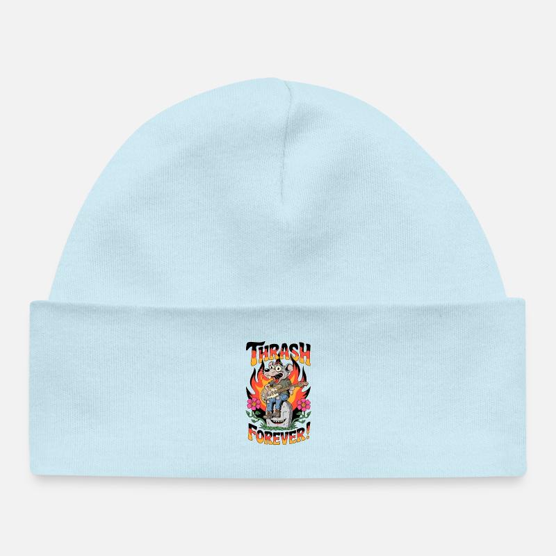Thrash pour toujours - Bonnet bébé bio - bleu poudré
