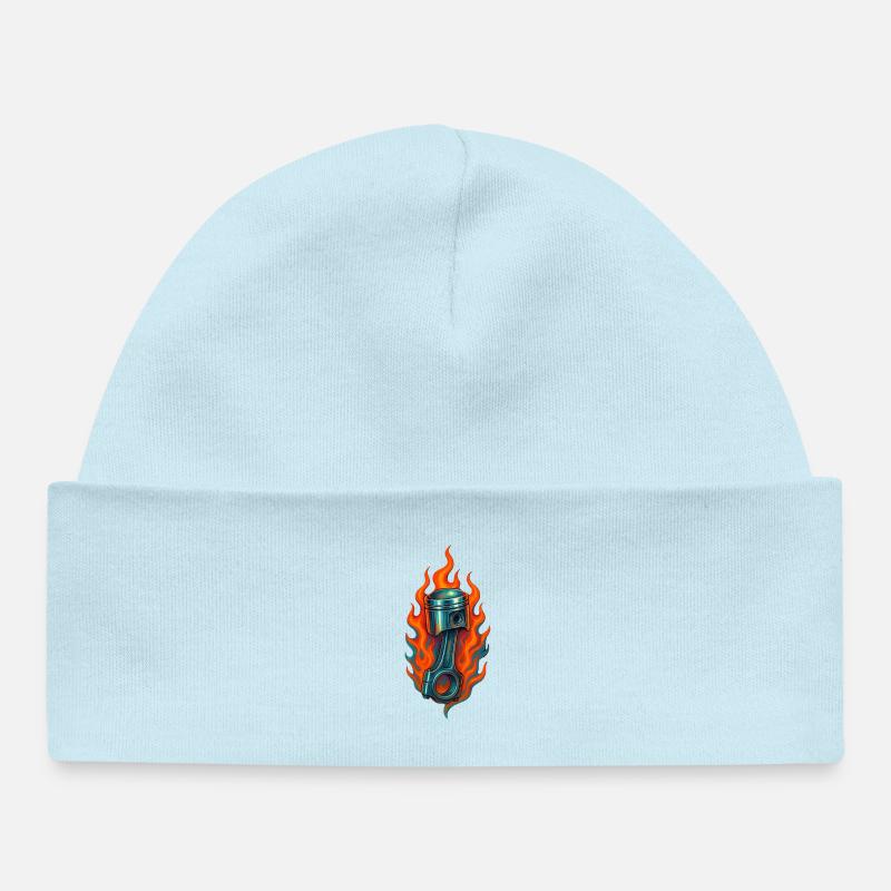 Kolben_in_Feuer - Bonnet bébé bio - bleu poudré