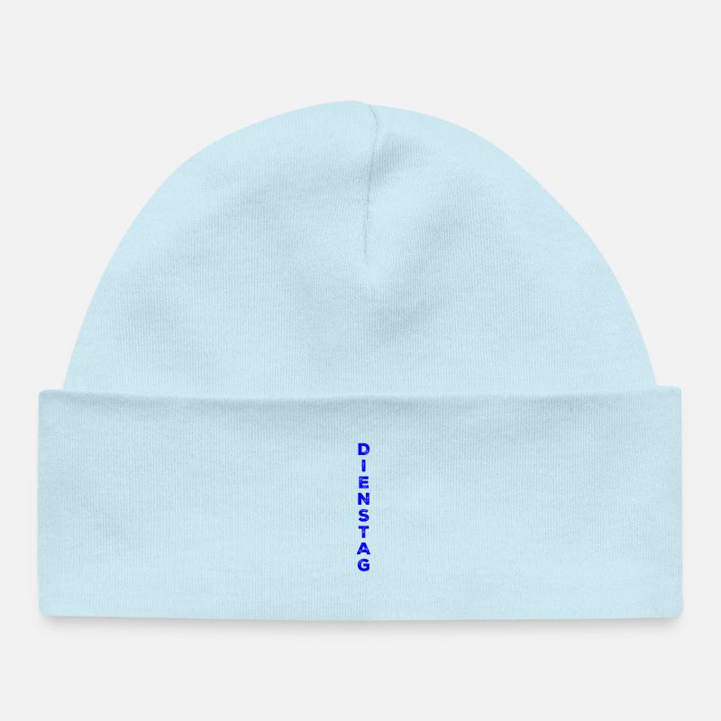 Mardi - bleu - Bonnet bébé bio - bleu poudré