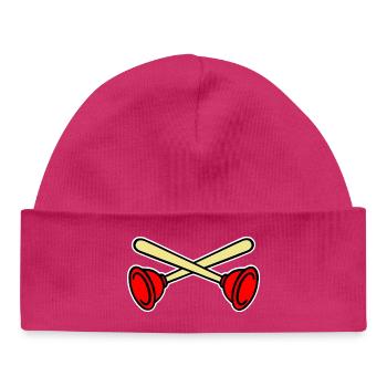 Pömpel gekreuzt - Baby Organic Mütze - hot Pink - Vorne