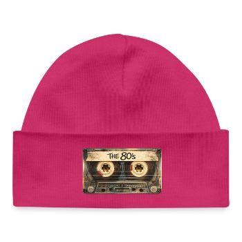 The 80’s Retro 1980s Music Nostalgia - Baby Organic Beanie - hot pink - Front