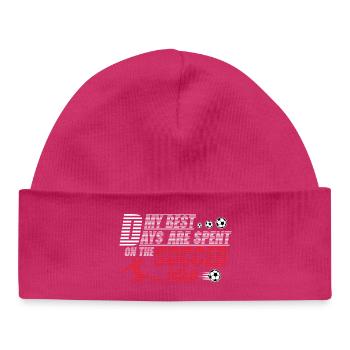 Les meilleurs jours sont consacrés à la conception de terrains de football - Bonnet bébé bio - hot pink - Devant