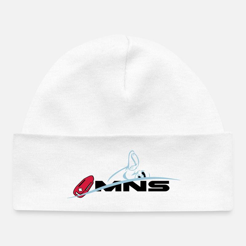 MNS maître-nageur sauveteur - Bonnet bébé bio - blanc