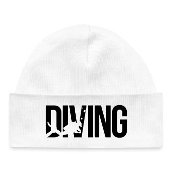 diving scuba - Baby Organic Beanie - white - Front