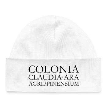 COLONIA CLAUDIA ARA AGRPPINENSIUM Vintage Schwarz - Baby Organic Mütze - Weiß - Vorne