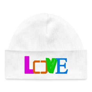LIEBE - Baby Organic Mütze - Weiß - Vorne