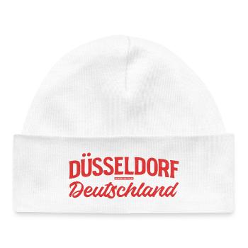 Düsseldorf Deutschland Retro Schriftlogo - Baby Organic Mütze - Weiß - Vorne