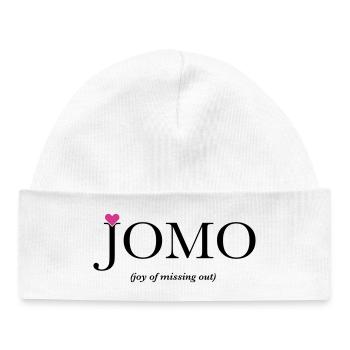 JOMO – la joie de rater quelque chose - Bonnet bébé bio - blanc - Devant