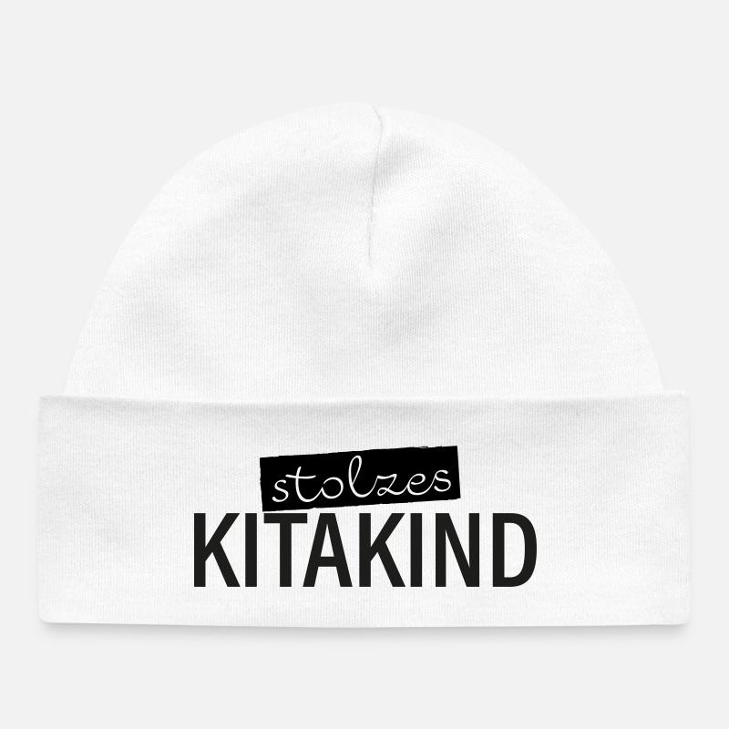 Fier Kitakind Maternelle Kita - Bonnet bébé bio - blanc