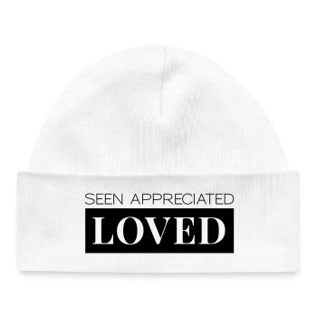 Seen Appreciated Loved - Baby Organic Mütze - Weiß - Vorne