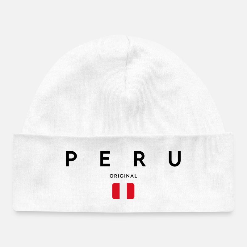 Fierté péruvienne, design minimaliste et élégant - Bonnet bébé bio - blanc