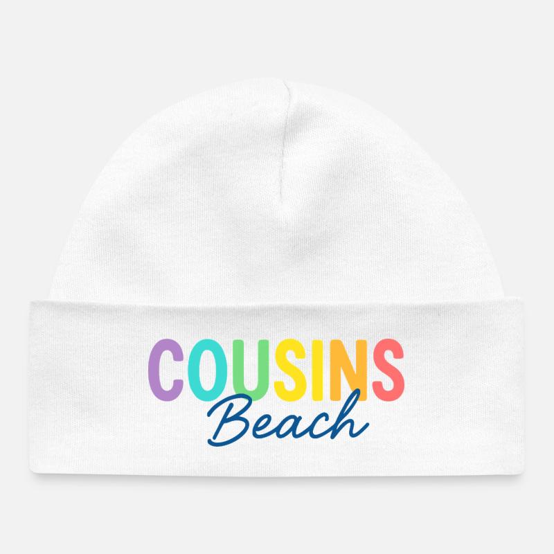 Cousins Beach – Été coloré - Bonnet bébé bio - blanc