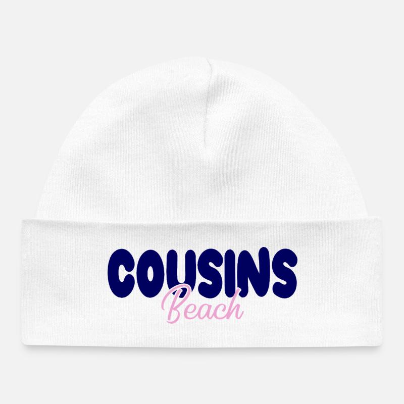 Plage Cousins – Audacieuse et douce - Bonnet bébé bio - blanc