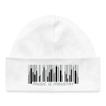 music is industry - Baby Organic Beanie - white - Front