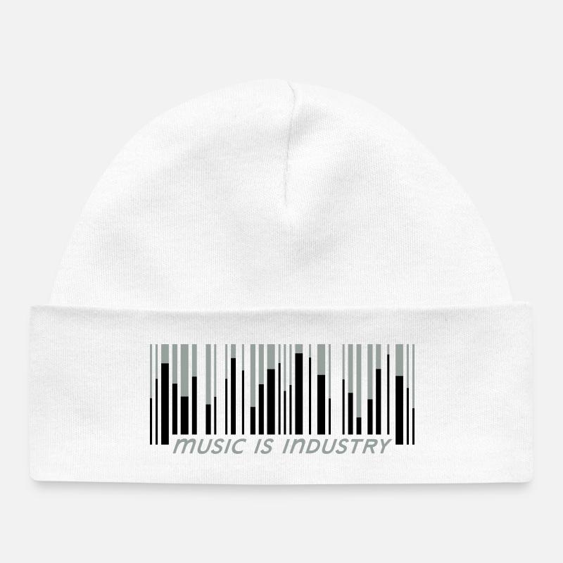 La musique, c’est l’industrie - Bonnet bébé bio - blanc