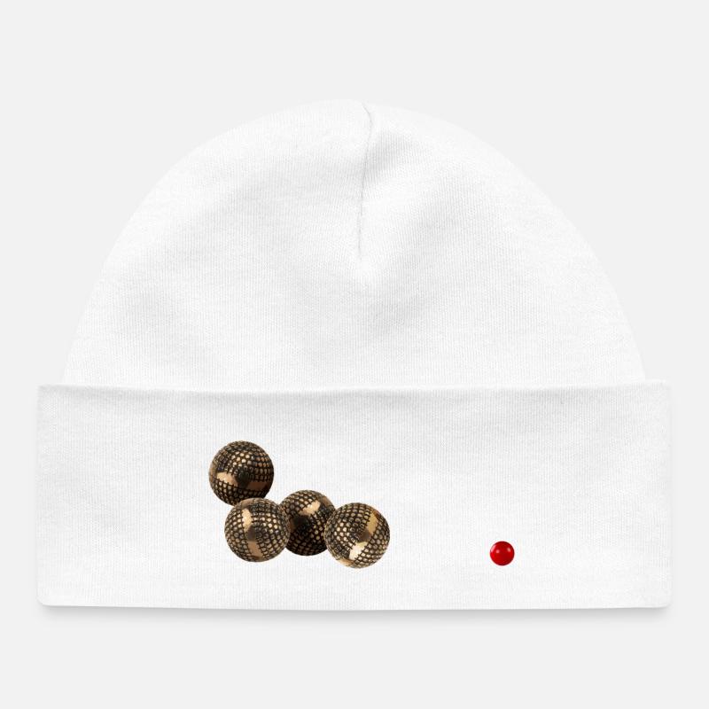 Jeu de boule de pétanque - Bonnet bébé bio - blanc