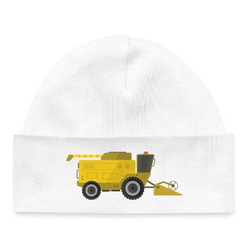 Combine harvester - Baby Organic Beanie - white - Front