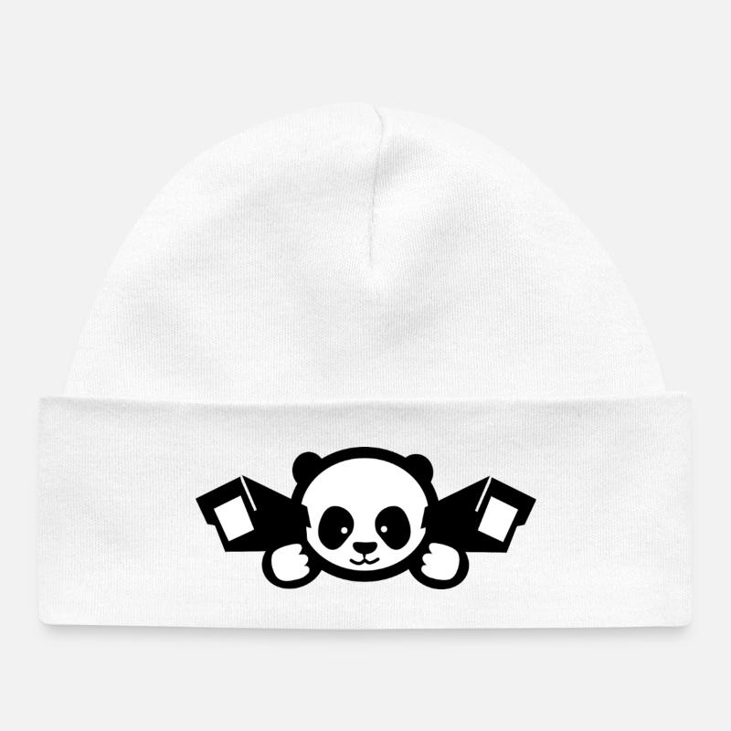 Panda de surveillance mignon – Satire chinoise - Bonnet bébé bio - blanc
