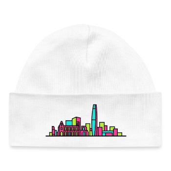 Reading City Skyline Blade Building Moderne Kunst - Baby Organic Mütze - Weiß - Vorne