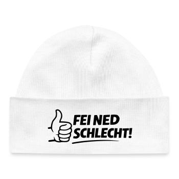 Fei ned schlecht - Baby Organic Mütze - Weiß - Vorne