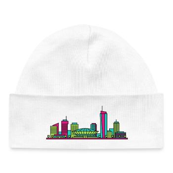 Katowice City Skyline Spodek Arena Line Art - Baby Organic Beanie - white - Front