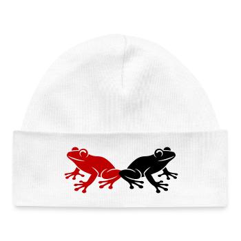Frosch Kröte - Baby Organic Mütze - Weiß - Vorne