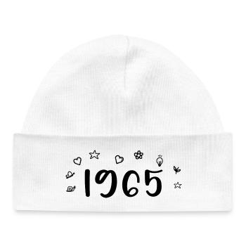 1965 Anniversaire 1965 Retro 1965 - Bonnet bébé bio - blanc - Devant