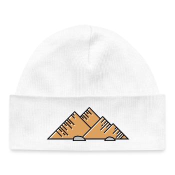 Icône des montagnes - Bonnet bébé bio - blanc - Devant