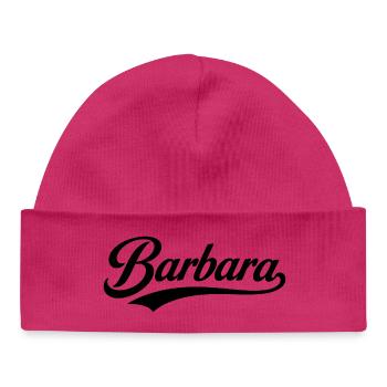 Barbara name first last family - Baby Organic Beanie - white - Front