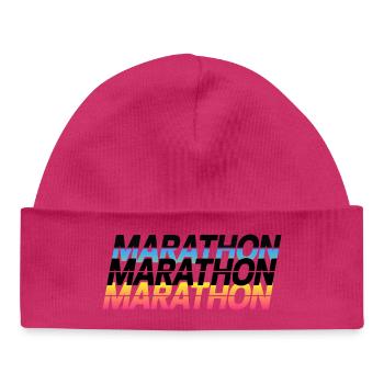 Marathon Gradient Typography - Baby Organic Beanie - white - Front