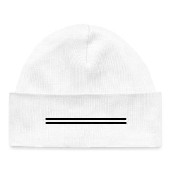 Ligne Double (double line) - Bonnet bébé bio - blanc - Devant