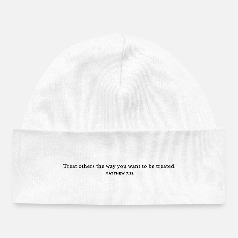 Traite les autres comme tu veux être traité. - Bonnet bébé bio - blanc
