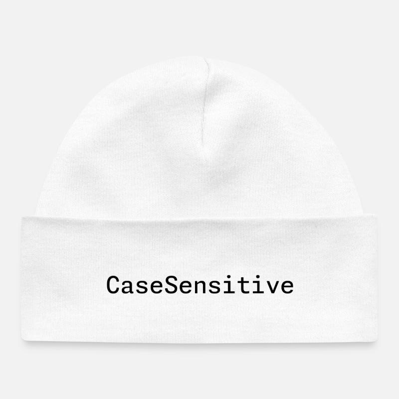 Humour de développeur sensible à la casse - Bonnet bébé bio - blanc